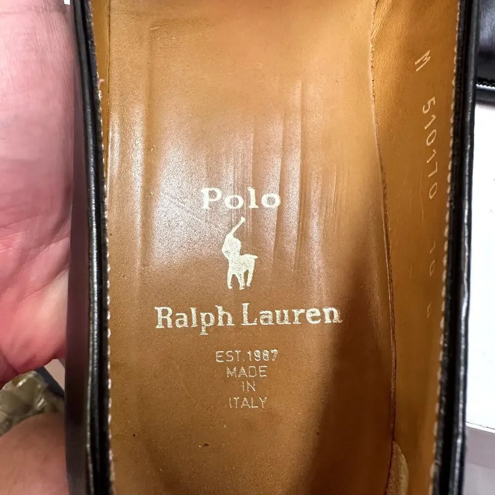 EUC Ralph Lauren Purple Label Formal Slippers Opera Pumps Made in Italy 10 D - Picture 7 of 12